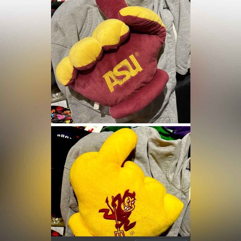 ASU Sparky Fleece #1 Pillow